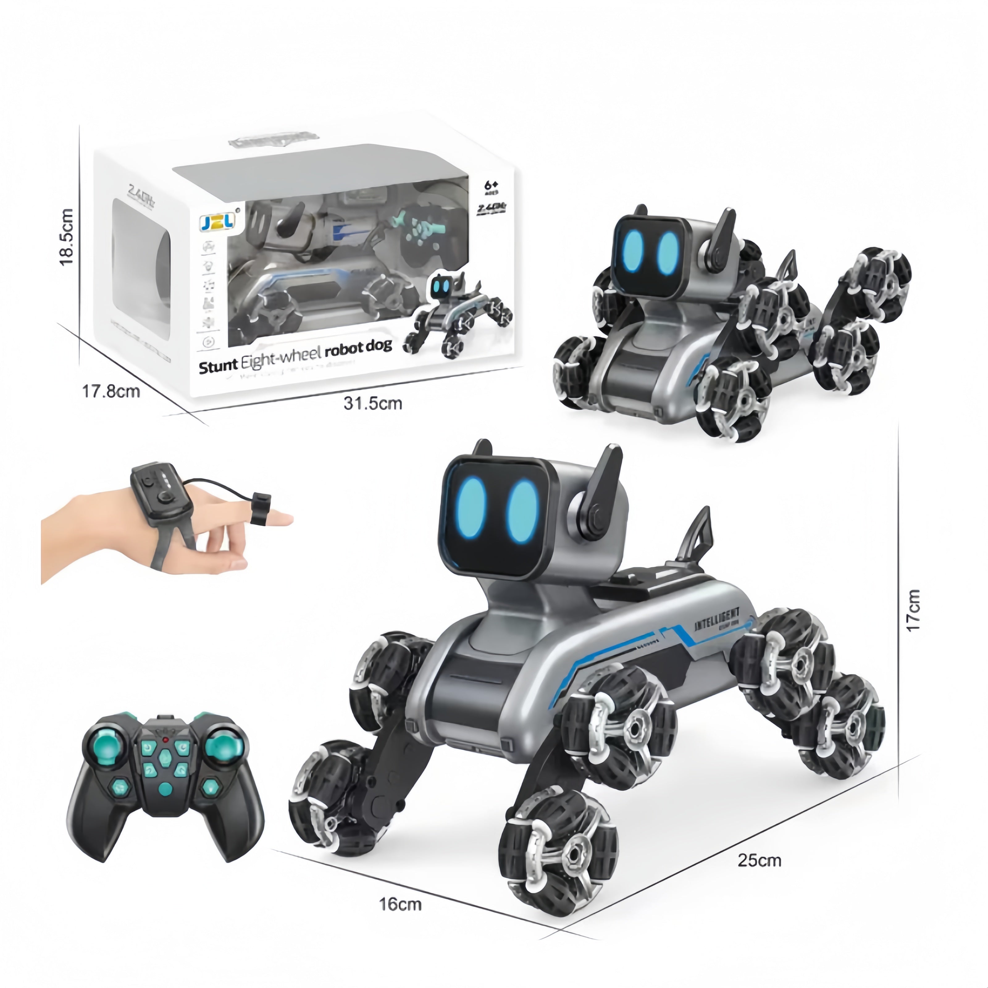Vortex Rover | Gebaren/afstands-gestuurde 4WD Robot Stuntauto
