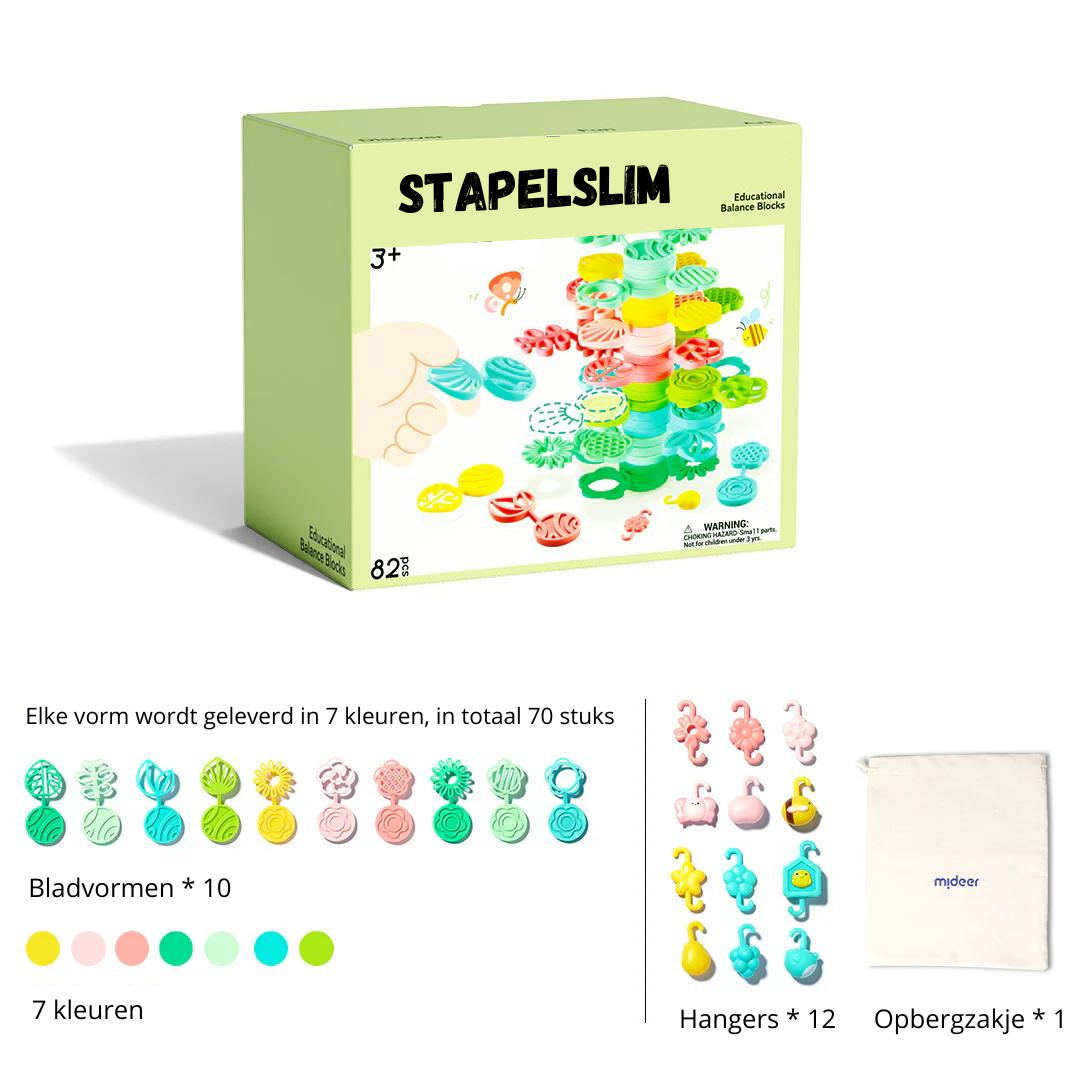 StapelSlim |  Educatieve Balans Blokken | 82p