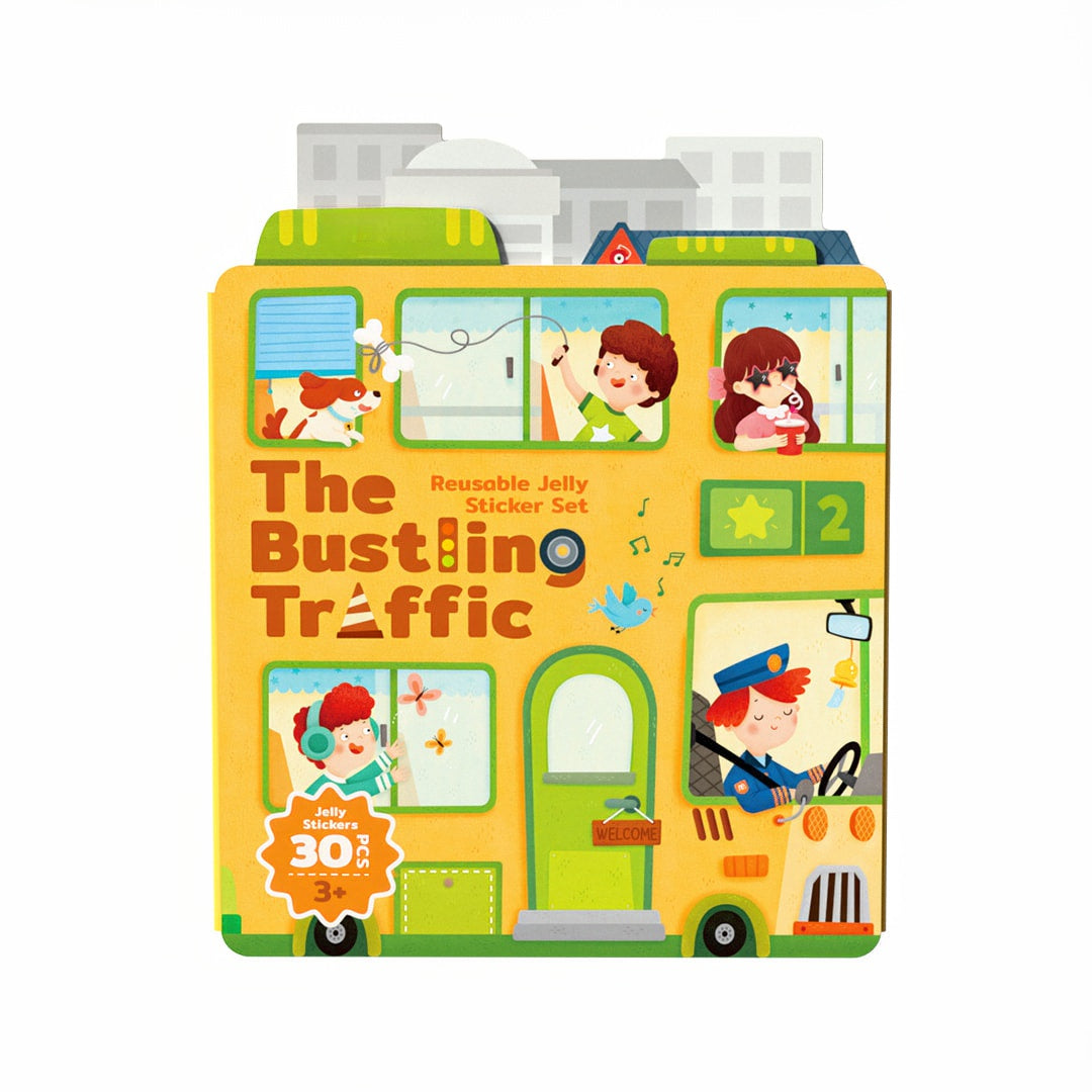 The Bustling Traffic | Herbruikbare Jelly Sticker